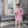 Spring Autumn Women Clothes Sweet Pink Blazers  Loose Sexy Suit Jacket Female Streetwear Outwear Abrigos