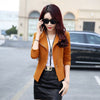 Spring Autumn New Women High quality Short Suit Coat Solid color Long sleeve Coat Fashion Professional Slim Large size Coat F985
