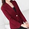 Spring Autumn New Women Slim Blazer Coat 2022 Plus Size Casual Jacket Long Sleeve One Button Suit Lady Blazers Work Wear Coats