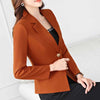 Spring Autumn New Women Slim Blazer Coat 2022 Plus Size Casual Jacket Long Sleeve One Button Suit Lady Blazers Work Wear Coats