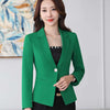 Spring Autumn New Women Slim Blazer Coat 2022 Plus Size Casual Jacket Long Sleeve One Button Suit Lady Blazers Work Wear Coats