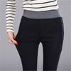 Spring Autumn New lady casual jeans blue black Cotton spinning Denim Patchwork Elastic band Tight waist slim pockets long Pants