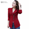 Spring Autumn Slim Women Blazer Coat 2022 Casual Long Sleeve Zipper Suit Jacket Female Blazers Jaqueta Feminina Outwear Okd111