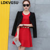 Spring Autumn Small Suit Female 2023 Thin Temperament Slim Outside Cardigan Ultra Short Long-Sleeved Blazers Is1673