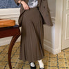 Spring Autumn Vintage Blazer Two Piece Set Women Skirt Suits Double Breasted Blazers Coat + High Waist Long Pleated Skirts