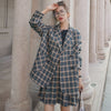 Spring Autumn Vintage Plaid 2 Piece Sets Blazer and Pleated Skirts Women Preppy Style Double Breasted Elegant Suit Jacket Y899
