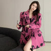 Spring Autumn Vintage Women Letter Print Thin Rose Red Suit Jacket Double Breasted Lapel Casual Office Ladies Blazers Outerwear