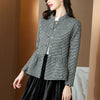 Spring Autumn Women Blazers 2023 lattice Single-breasted Small Suit Blazer Jackets Ladies Casual Short Office Coat