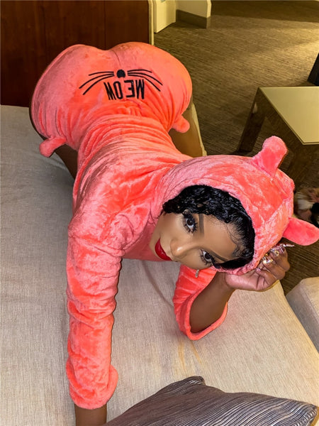 Spring Autumn Women Flannel 2 Pcs Cute Plush Outfits Solid Color Embroidery Letter Print Long Sleeve Hooded Pullover Shorts