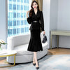 Spring Autumn Women Office Lady Outfits Femenino Belt Blazer Jacket Coat + Pencil Skirt Suits 2 Piece Set Female Vintage Sets