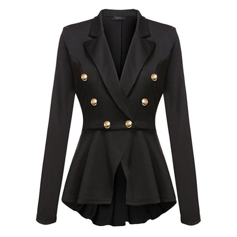 Spring Autumn Women Slim Coat New 2022 Plus Size Casual Jacket Long Sleeve Double-breasted Suit Lady Blazer Work Wear 5XL