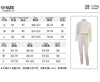 Spring Autumn Women's Solid Color Sport Set Long Sleeve High-neck Sweatshirt and Drawstring Pants Two-piece Tracksuit