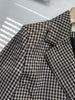 Spring Autumn Women's Vintage Plaid Crop Blazer Top Chic Elegant Office Wear Suit Outwear Ladies Streetwear Suit Jacket