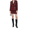 Spring Autumn Women suits Plaid Skirt Set casual double-breasted tweed plaid ladies jacket Slim and elegant bust Two-piece
