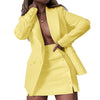 Spring/Autumn solid small suit and breasted short skirt 2 piece set for Office Lady professional clothes for women
