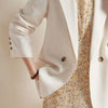 Spring Blazers Women Pockets Casual Korean Style Office Ladies Soft All-match Double Breasted Autumn Clothing Streetwear Daily
