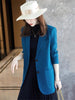 Spring Blue Blazer Women Slim Elegant Casual High-Quality Female Suit Jacket Autumn Career Female Jacket Office Lady Top