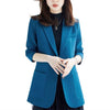 Spring Blue Blazer Women Slim Elegant Casual High-Quality Female Suit Jacket Autumn Career Female Jacket Office Lady Top
