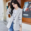 Spring British Blue Suit Women Blazer Jacket Autumn Loose Solid Ladies Office OL Professional Blazer Jackets Female