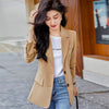 Spring British Blue Suit Women Blazer Jacket Autumn Loose Solid Ladies Office OL Professional Blazer Jackets Female