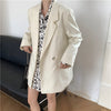 Spring Casual Women Blazer Suits Coat Female White Long Sleeve Thin Blazer Set Office Outerwear Ladies A132