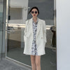 Spring Casual Women Blazer Suits Coat Female White Long Sleeve Thin Blazer Set Office Outerwear Ladies A132