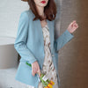 Spring Fall Casual Women Blazer and Jacket Blue Office Ladies Female Work Uniform Business Clothes 2023 Styles