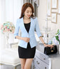 Spring Fall Formal Female Sky Blue Blazers Women Jackets Coat Elegant Ladies Office Uniform Style Work Wear Clothes