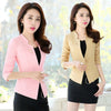 Spring Women Slim Blazer Jacket Female Coat Elegant Office Ladies Suit Casual Single Button Short Blazers Outerwear W923