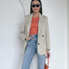 Spring Korean Style Oversized Blazer Women Jacket Casual Beige Coat Loose  Elegant Black Autumn Blazer For Women