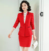 Spring Women Suits Formal Temperament Long Sleeve Slim Blazer and Skirt Office Ladies Business Work Wear