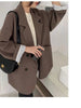 Spring Korean Jacket Female Long-sleeved Loose Casual Oversize Blazer Jacket Brown Beige Black Blazer Jacket