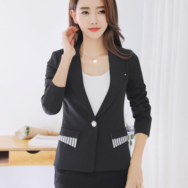 Spring New Korean Small Suit Ladies Slim Fashion Jacket Women Striped Casual Suit Female Long Sleeve Mujer Blazers Tops MZ2282