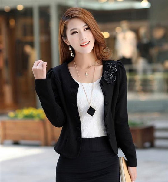 Spring New Women's Jacket Fashion Woman Slim double-breasted Suit Puff Sleeves Women Blazers Coat Cardigan Female Outwear S-XXL