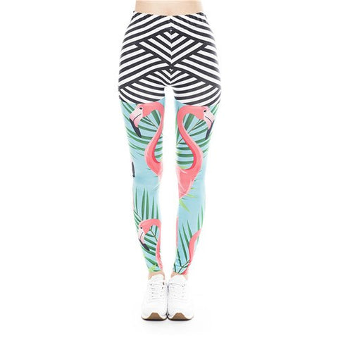 Spring Print Women Leggings Fitness Push Up Bodybuilding Leggins Slim High Waist Fashion Girl Pant Pink Summer 2022 WAIBO BEAR