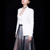 Spring Set Star Style Skirt Shirt 3 Sets Of Women Office Lady Notched Single Breasted Female Wrap Chest Gauze Skirts Suits