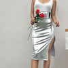 Spring Skirts Sexy Solid Chic Pencil Skirts 2023 Women Skirt Long Skirt Package Hip Split High Waist Midi Skirt