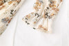 Spring Stand Collar Floral Print Women Dress Lace Up Female Pleated Dress Summer Party Midi Chiffon Vestidos femme 2022