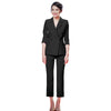 Spring Suit Jacket Fat Sister Leisure Nine-minute Trousers Professional Suit Two-piece Blazers  large size jacket