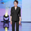 Spring Suit Jacket Fat Sister Leisure Nine-minute Trousers Professional Suit Two-piece Blazers  large size jacket