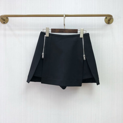 Spring/Summer 2022 Products Double Zipper Slit High Waist Half Skirt Culottes 0709