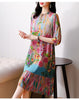 Spring Summer Boho Vintage Print Mulberry Silk Maxi Dress 2022 Loose 4XL Plus Size Chiffon Dress Elegant Women Bodycon Vestidos