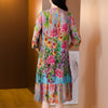 Spring Summer Boho Vintage Print Mulberry Silk Maxi Dress 2022 Loose 4XL Plus Size Chiffon Dress Elegant Women Bodycon Vestidos