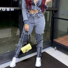 Spring Summer Patchwork Skinny Women's High Waist Jeans Slim Ladies Jeans Streetwear Sexy Denim Trousers Pencil Pants