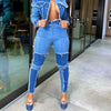 Spring Summer Patchwork Skinny Women's High Waist Jeans Slim Ladies Jeans Streetwear Sexy Denim Trousers Pencil Pants