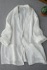 Spring Summer s Women Casual All-match Loose Japanese Style Brief Comfortable Sunscreen Thin Ramie White Blazer Coats