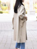 Spring  Summer Women's Loose Casual Women's Suit Tops Mid-length Cotton and Linen Suits Trench Coats Retro Suit Jackets