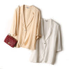 Spring Summer Silk Coat Natural Mulberry Silk Suit Coat Shirt Coat Three-quarter Sleeve Mulberry Silk Design Sense Suit