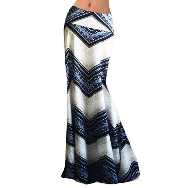 Spring/Summer Skirt Women Package Hip Skirts Sexy Striped Maxi Nightclub Party Skirts Slim Long Skirts Large Size