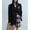 Spring Summer Women Blazer Korean Loose Single Buttons Female Suit Jacket Casual Long Sleeves Thin Outwear Coats